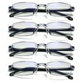 thumbnail image 1 of YOPTOP 4 Pack Rimless Reading Glasses Blue Light Blocking Computer Readers for Women Men Rectangular Eyewear Lightweight Magnification Presbyopia Eyeglasses,+ 3.00, 1 of 6