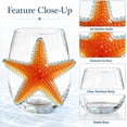 thumbnail image 5 of Starfish Stemless Wine Glass, Ocean Themed Tumbler, Everyday Water Glass, for Beach House Bar Table Decor Gift, 5 of 5