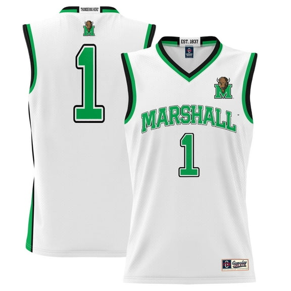Youth GameDay Greats #1 White Marshall Thundering Herd Lightweight Basketball Jersey