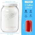 thumbnail image 3 of Syntic 2 Pack 1 Gallon Glass Storage Jars with Lids for Store Dry Goods, Airtight Glass Jars for Kombucha Brewing, Sun Tea, Canning, Pickling Eggs, 3 of 9