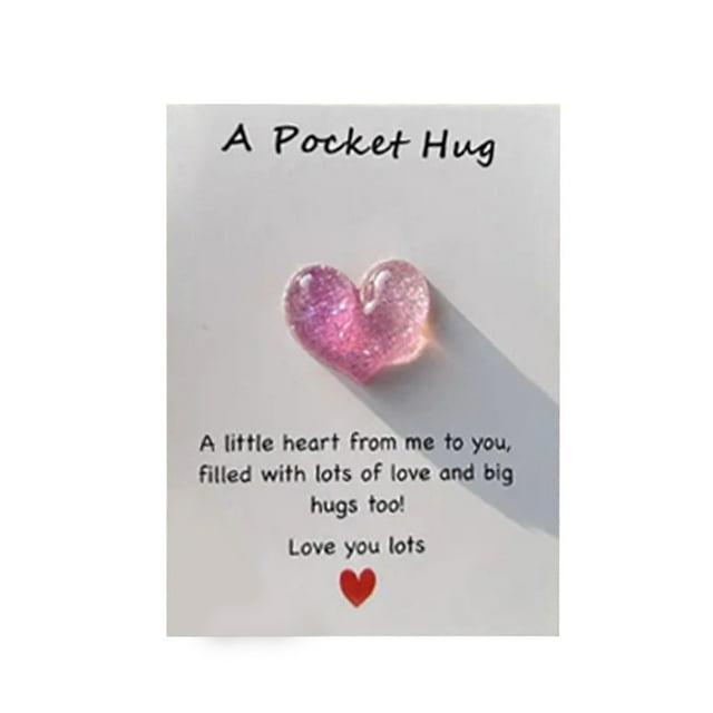 Pocket Hug Heart With Greeting Cards Ittle Heart Pocket Hug Carry Heartwarming Message To Hug Whoever Needs Cute Decorations Gift For Birthday Valentines Thanksgiving