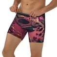thumbnail image 3 of Rateoe Romantic Heart Guitar Print Men’s Underwear Boxer Briefs Soft Comfortable Underwear Boxer Briefs, Long Leg Briefs,Anti-chafing Boxer Briefs, 3 of 7