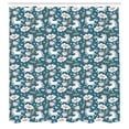 thumbnail image 2 of Ambesonne Unicorn Shower Curtain, Rainbow Pony Floral Art, 69"Wx84"L, Petrol Blue Multicolor, 2 of 4