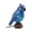 Blue, variant on Cardinal Lamp, 3 Color Stained Glass Resin Bird Parrot Light, Portable Small Table Lamp with USB Plug for Home Decor, Office Desk, Bedroom, Livingroom,Blue