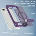 thumbnail image 3 of Dteck Magnetic Case for iPhone 16e,Shockproof TPU+PC Anti-Slip Compatible with Mag Safe Case Adjustable Kickstand Frosted Translucent Matte Phone Cover for iPhone 16e,Darkpurple, 3 of 6