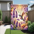 thumbnail image 2 of Hummingbird Garden Flag 12x18 Inch Double Sided Floral Yard Banner with Colorful Lavender Flowers and Butterflies for Outdoor Spring and Summer Decoration, 2 of 6