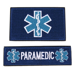 EMT PARAMEDIC Badge PATCH Rescue iron-on embroidered Star of Life applique