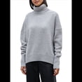 thumbnail image 2 of Suéter de Punto Grueso para Mujer, Jersey de Larga Cálido de Invierno, Top Informal. Gris Talla Única, 2 of 9