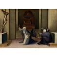 thumbnail image 2 of Domenico Beccafumi 18x14 Black Ornate Wood Framed Double Matted Museum Art Print Titled - Saint Catherine of Siena Receiving the Stigmata (1513 - 1515), 2 of 5