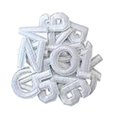 thumbnail image 5 of GUOOL Iron-on Patches Letter And Number Patches Decorative Stickers Embroidered Patches Applique Patches for Skirts Backpacks Dress Shirts White, 5 of 9