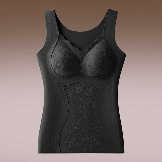 Ropa interior térmica para mujer, sujetador sin espalda de encaje de color cálido de invierno con almohadillas extraíbles, ropa interior integrada con forro polar, capa base, ropa interior cálida, suj