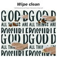 thumbnail image 4 of PIKWEEK  With God All Things Are Possible Fitted Round Table Cloth Inspirational Quote Branches Flowers Elastic Stretch Tablecloth, 4 of 7
