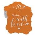 thumbnail image 1 of Inkdotpot Pack Of 50 Made With Love Wedding Paper Tags DIY Craft Bracket Shape Real Silver Foil Hang Tags, 1 of 7