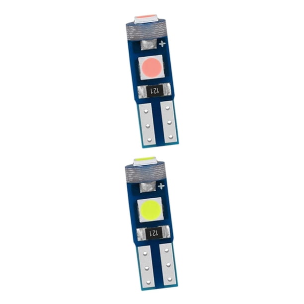 2 luces intermitentes T5 para motocicleta y coche, compatibles con luz interior T5 3030 3SMD. EstiloL