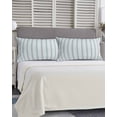 thumbnail image 5 of Blue Striped Pillow Covers King Size, Blue White Stripes Farmhouse Soft Bed Throw Pillowcases Breathable Cooling Long Lumbar Body Pillow Sham Cover for Bed Sofa 20''x40'', 5 of 7