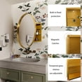 thumbnail image 4 of Noble House 31.5" Round Medicine Cabinet with Mirror, Metal Frame & Adjustable Glass Shelves for Bathroom, Matte Gold, 4 of 12