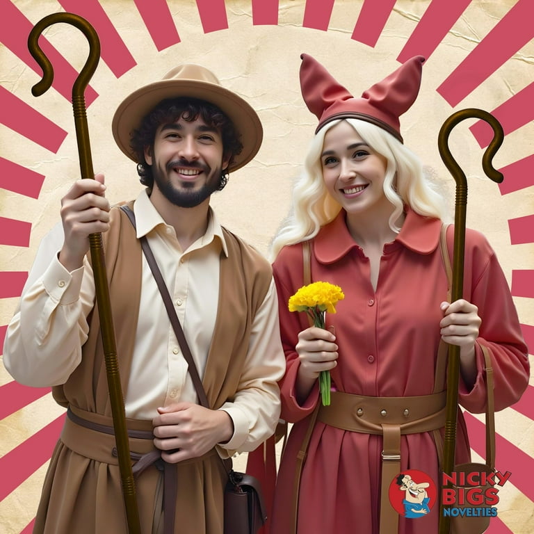 Nicky Bigs Novelties Shepherds Crook Bo Peep Staff Cane Walking