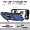 thumbnail image 5 of Dteck Case for iPhone 16 Pro,Heavy Duty with Slide Camera Protective Military Grade Phone Cover with Ring Kickstand Shockproof Rubber+ PC Case,Blue, 5 of 9