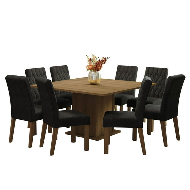 Juego de Comedor con Mesa y 8 Sillas Madesa Oxford Marrón