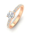 thumbnail image 2 of Certified 1.00ctw Diamond Solitaire Engagement Ring in 14k Rose Gold (1.00ctw, G-H, SI), 2 of 5