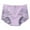 Purple, variant on Rohuuque Women's Lace Panties Anti-Leakage Mid Rise Solid Color Breathable Period Underwear Cotton Lined Panties Black
