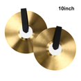 thumbnail image 2 of Mosiee 1 Pair 8/10Inch Small Alloy Hand Cymbals Performance Band Percussion Musical, 2 of 9