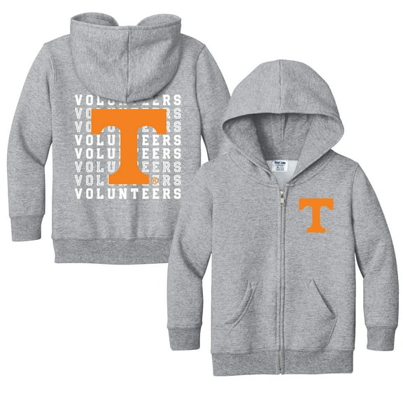 Toddler Chad & Jake Heather Gray Tennessee Volunteers Retro Full-Zip Hoodie