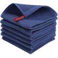 thumbnail image 1 of 100% Cotton Waffle Weave Kitchen Dish Cloths, Ultra Soft Absorbent Quick Drying Dish Towels, 12x12 Inches, 6-Pack, Navy Blue, 1 of 7