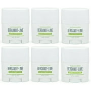 6 PACK Schmidt's Bergamot and Lime Natural Deodorant Stick Travel Size 0.7 ounces