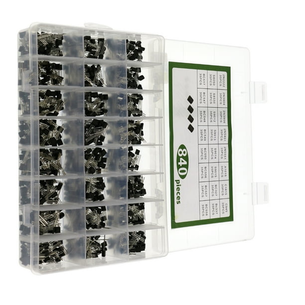 Caja Inteprter 24 Valores Transistor TO-92 Kit Surtido Condensador Electrolítico Electrónica