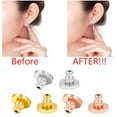 thumbnail image 3 of lixuesong 4Pcs Comfortable Earring Stoppers Secure Plugging Blocked Ear Backings Jewelry Replacement Locking Earnail Plugs, 3 of 3
