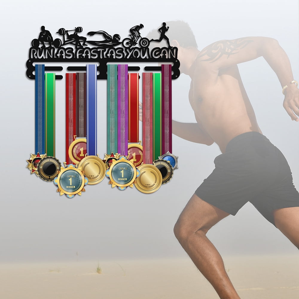 PH Medal Hanger Display Sports Medal Holder Rack Wall Mount Hanger Decor Trophy Shelf Tiered Award Rack Award Ribbon Hanger with Gift Box