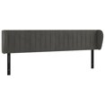 thumbnail image 2 of vidaXL Headboard with Ears Dark Gray 79.9"x9.1"x30.7"/34.6" Velvet, 2 of 37