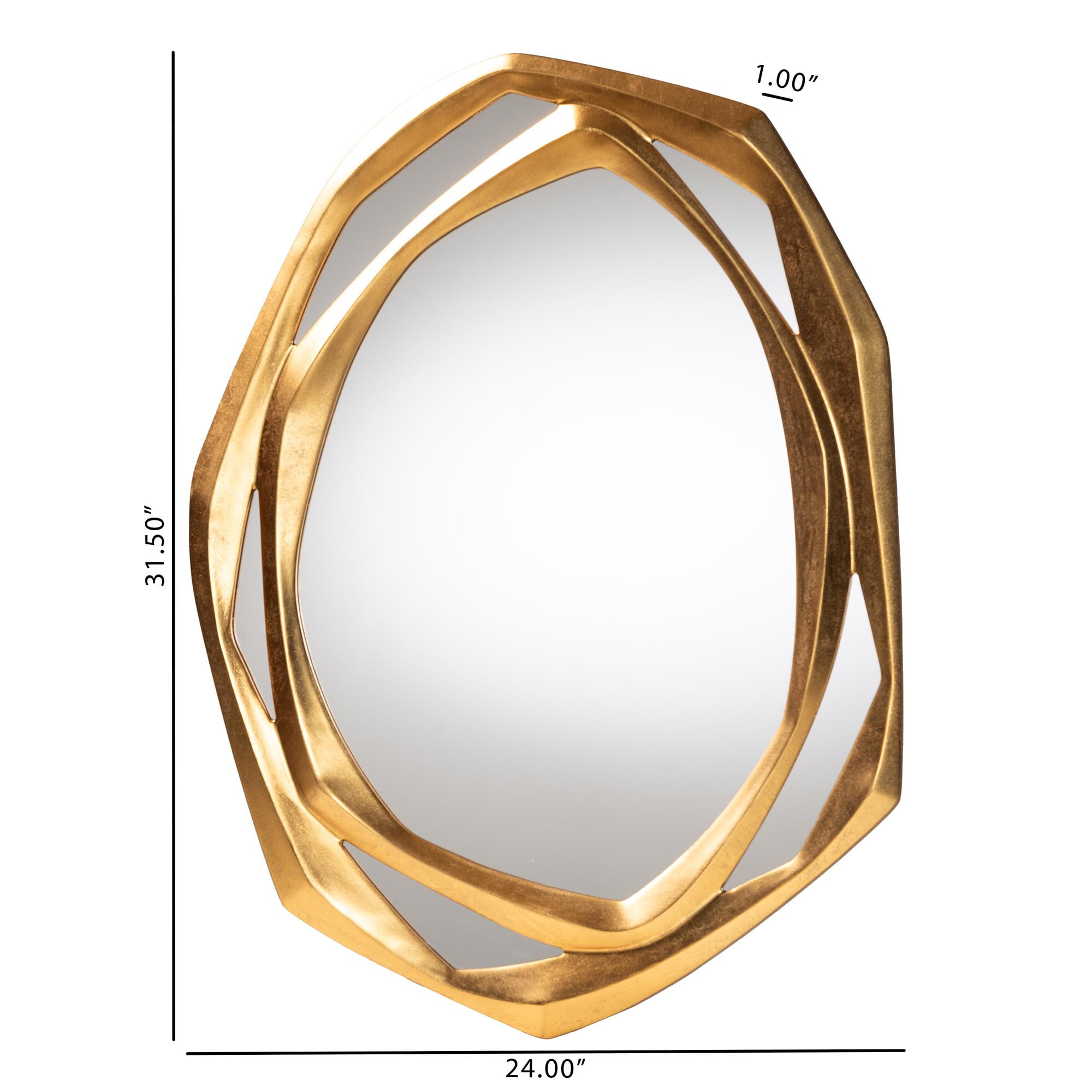 Baxton Studio Halen Vintage Mirror, Antique Goldleaf