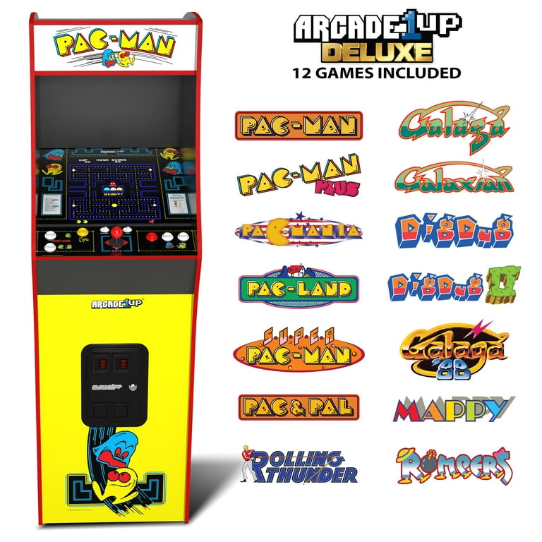 Arcade1Up PAC MAN Deluxe Arcade Game built for your home with 5