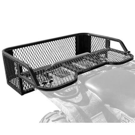 Black Rear Mesh Drop-Down ATV Rack Basket