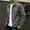 B Gray, variant on Men's Fleece Lined Jacket Solid Zip Up Jacket Daily Casual Lapel Jacket Winter Jacket Outdoor Jacket for Hiking Fishing Gray L