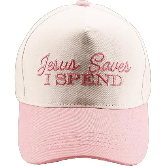 Jesus Saves I Spend Hat, Funny Embroidered Baseball Cap with Adjustable Snapback, Casual Trucker Style Hat for Men and Women, Perfect for Daily Outfits, Vacations, Outdoor Activities and Streetwear
