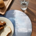 thumbnail image 3 of Navy Blue Grey Round 15 Inch Placemats Set of 4, Modern Ombre Oil Painted Abstract Art HeatResistant Non Slip Place Mats for Dining Table, Wipeable Braided Kitchen Table Mats for Housewarming, 3 of 9