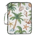 thumbnail image 2 of Haosy Accordion File Organizer Zipper Binder 500 Sheet 6-Tab Expanding File Folder Multi-Pocket 1.2 Inch 3 Ring Shells Palm Trees Starfish, 2 of 7