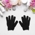 thumbnail image 3 of Par de guantes exfoliantes para baño y ducha (negros), 3 of 8