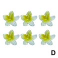 thumbnail image 2 of 6 horquillas para el pelo con flores de frangipani transparentes de color degradado para mujer, pinzas para sujetar la parte trasera de la cabeza, accesorios para el cabello de moda., 2 of 2