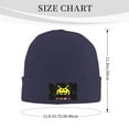 thumbnail image 3 of ZICANCN UFO Invader Alien Space Game Knit Beanie Hat , Winter Cap Soft Warm Classic Hats for Men Women Navy Blue, 3 of 8