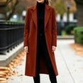 thumbnail image 4 of cocolona Womens Long Coat for Women Fall Winter Long Sleeve Lapel Trench Coat Oversized Elegant Trendy Jacket, 4 of 7