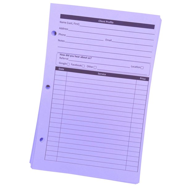 Tarjetas Insertables para Carpeta Whitman and Daughter Paquete de 100 A5 Moradas