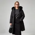 thumbnail image 3 of HVEOO Winter Coat Womens Long Length Lightweight Puffer Jacket Quilted Outerwear, Black XL, 3 of 8