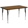 thumbnail image 1 of 30''W x 72''L Rectangular Oak HP Laminate Activity Table - Standard Height Adjustable Legs, 1 of 3
