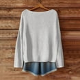 thumbnail image 4 of Womens Christmas Blouses Funny Xmas Tree Long Sleeve Holiday Party Tops Light Gray XXL, 4 of 4