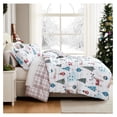 thumbnail image 5 of Full/Queen Size Christmas Comforter Set w/2 Pillow Shams, Reversible Holiday Bedding Set 2-Sided, Queen/Full Comforter Set, Reindeer - Winter Wonderland Print, 5 of 9