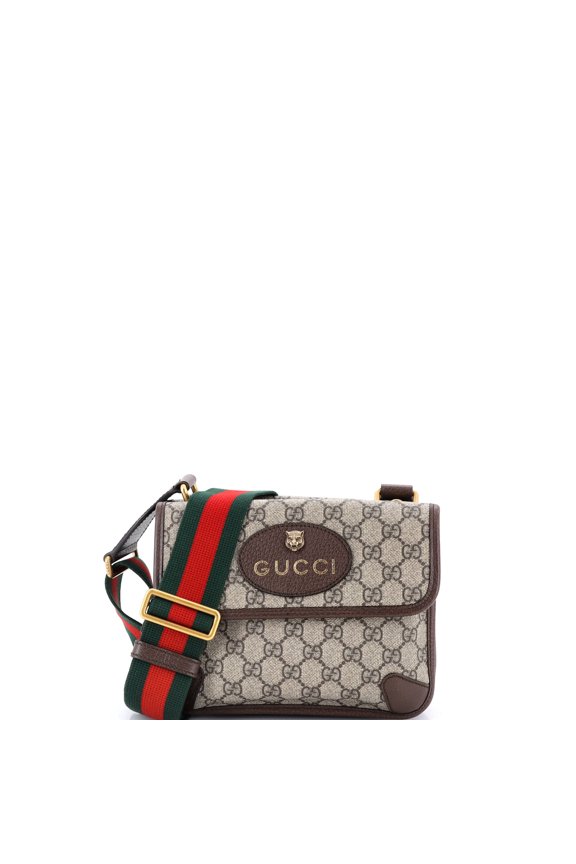 Pre-Owned Neo Vintage Flap Messenger GG Coated Canvas Small By Rebag